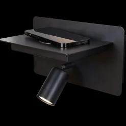 Vegglamper Med Usb>Ms - belysning Ace vegglampe med trådløs lading USB A og C Svart