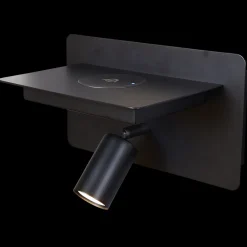 Vegglamper Med Usb>Ms - belysning Ace vegglampe med trådløs lading USB A og C Svart