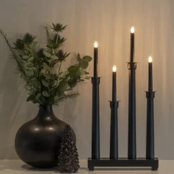 Adventsstaker>Konstsmide Adventsstake 4 armer - Svart