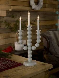 Adventsstaker>Konstsmide Adventsstake 3 armet - Grå