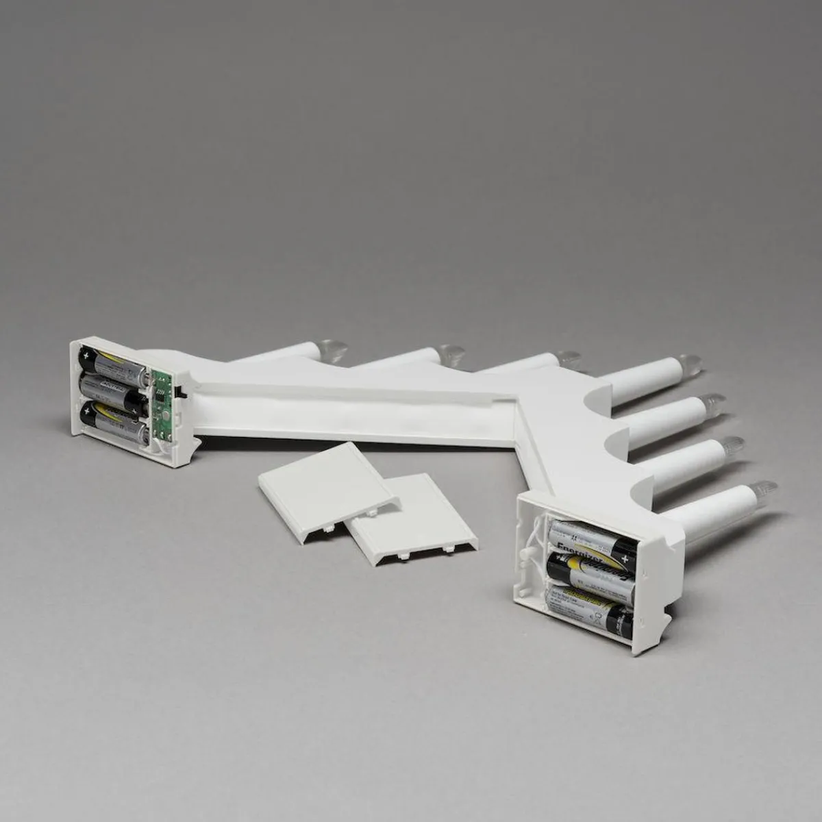 Adventsstaker|Julebelysning På Batteri>Konstsmide Adventsstake 7 lys på batteri - Hvit