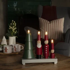 Adventsstaker>Konstsmide Adventsstake Nisse Rød / Grønn