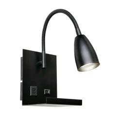 Leselamper|Vegglamper Med Usb>Ms - belysning Ajax vegglampe med USB A og C - Svart