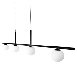 Kjøkkenbelysning Tak|Takpendler>Dyberg Larsen Alice takpendel 4-lys Svart / Opal