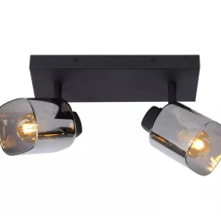 Kjøkkenbelysning Tak|Taklamper / Takplafonder>Lucide Alion Taklampe 2 - Røykfarget/Svart Svart / Røyk