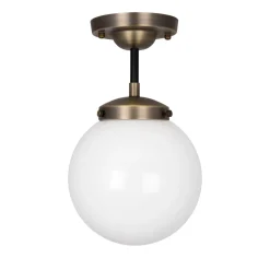 Kjøkkenbelysning Tak|Taklamper / Takplafonder>Globen Lighting Ally Plafond IP44 - Antikk Messing