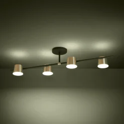 Kjøkkenbelysning Tak|Taklamper / Takplafonder>Eglo Altamira taklampe 4 lys - Svart/Messing Svart / Messing