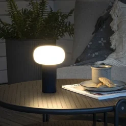 Oppladbare Bordlamper>Konstsmide Antibes oppladbar bordlampe 2700/3000/4000K og RGB IP54 Dimbar - grå Antrasitt