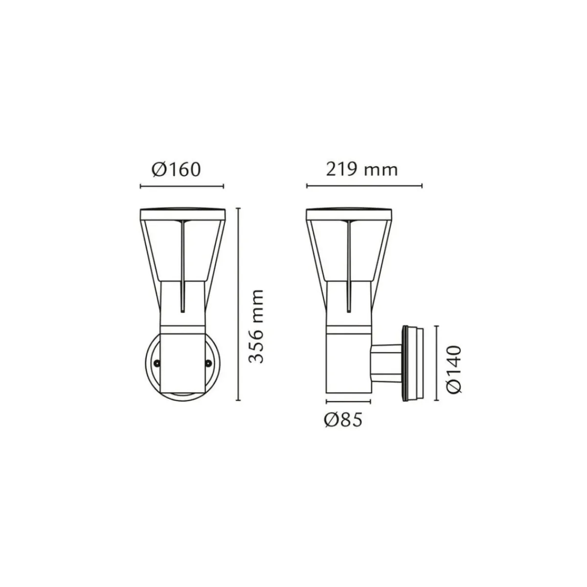 Utelamper - Klassiske Vegglamper>Sg Armaturen As Arco Air utendørs vegglampe 6W Dimbar - Grafitt