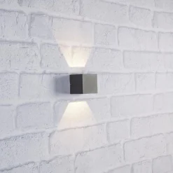 Utelamper Med Opp/Ned Lys>Marksløjd Argos vegglampe opp/ned 4 Watt 3000 Kelvin - Mørk - Grå