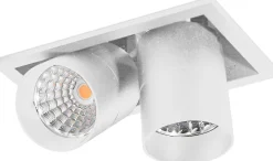 Kjøkkenbelysning Tak|Spotter & Skinner>NorDesign Aria mini flex K2 downlight justerbar 2x5W 2700K RA90 Dimbar - Hvit