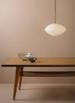 Kjøkkenbelysning Tak|Takpendler>Hadeland Glassverk Arkivlampe 4280 - Messing Opal / Messing