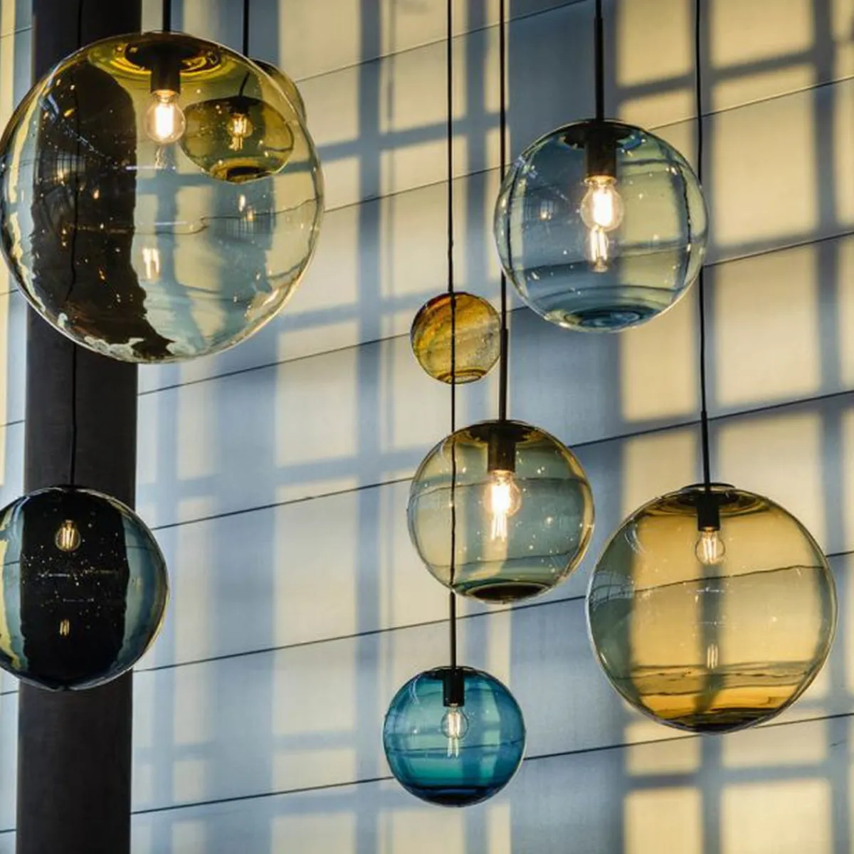 Kjøkkenbelysning Tak|Takpendler>Hadeland Glassverk Arkivlampe 4014 40 cm - - Sort Blå