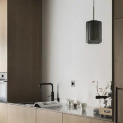 Kjøkkenbelysning Tak|Takpendler>Hadeland Glassverk Arkivlampe 4245 - Sort Hvit