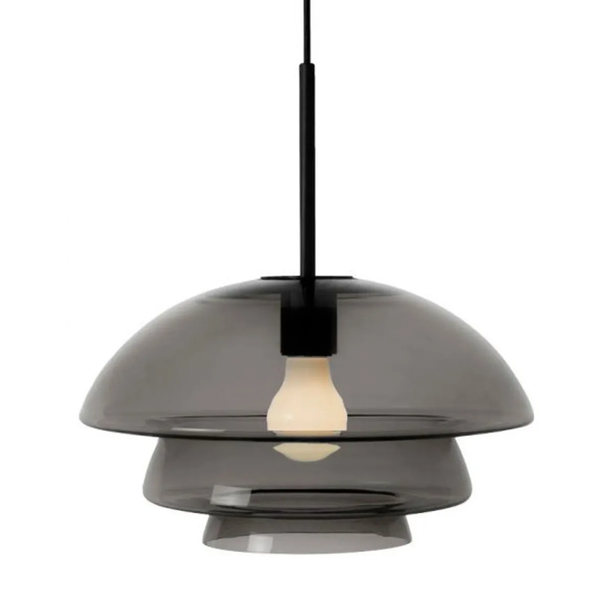 Kjøkkenbelysning Tak|Takpendler>Hadeland Glassverk Arkivlampe 4006 Large - - Matt Sort Grå