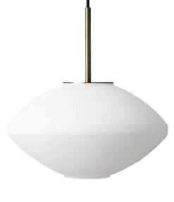 Kjøkkenbelysning Tak|Takpendler>Hadeland Glassverk Arkivlampe 4280 Matt Hvit Sandblåst - Messing Matt hvit / Messing