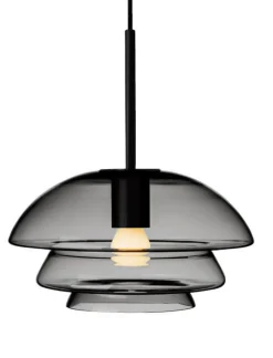 Kjøkkenbelysning Tak|Takpendler>Hadeland Glassverk Arkivlampe 4006 Small - - Matt Sort Grå