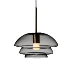 Kjøkkenbelysning Tak|Takpendler>Hadeland Glassverk Arkivlampe 4006 Small - - Matt Sort Grå