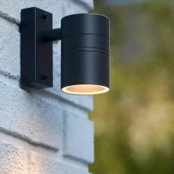 Utelamper Med Opp/Ned Lys>Lucide Arne vegglampe utendørs ned IP44 GU10 - Svart