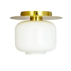 Kjøkkenbelysning Tak|Taklamper / Takplafonder>Dyberg Larsen Arp taklampe 20 cm - Opal/Messingfarget