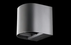 Utelamper Med Opp/Ned Lys>Sg Armaturen As Artes round vegglampe opp/ned utendørs IP65 8W 3000K Dimbar