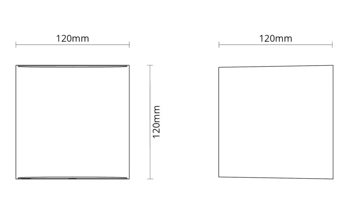 Utelamper Med Opp/Ned Lys>Sg Armaturen As Artes round vegglampe opp/ned utendørs IP65 8W 3000K Dimbar