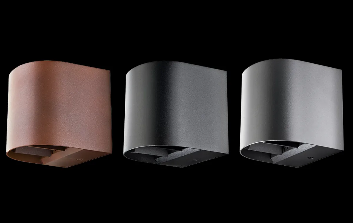 Utelamper Med Opp/Ned Lys>Sg Armaturen As Artes round vegglampe opp/ned utendørs IP65 8W 3000K Dimbar