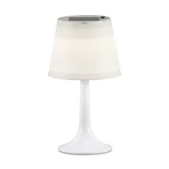 Solcellebelysning|Oppladbare Bordlamper>Konstsmide Assisi bordlampe solcelle - Hvit