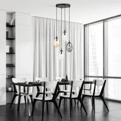 Kjøkkenbelysning Tak|Takpendler>Emibig Astral rondell takpendel 4-lys - Svart/Mix Svart / Mix