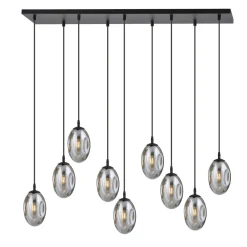 Kjøkkenbelysning Tak|Takpendler>Emibig Astral takpendel 9-lys - Svart/Røykfarget Svart / Røyk