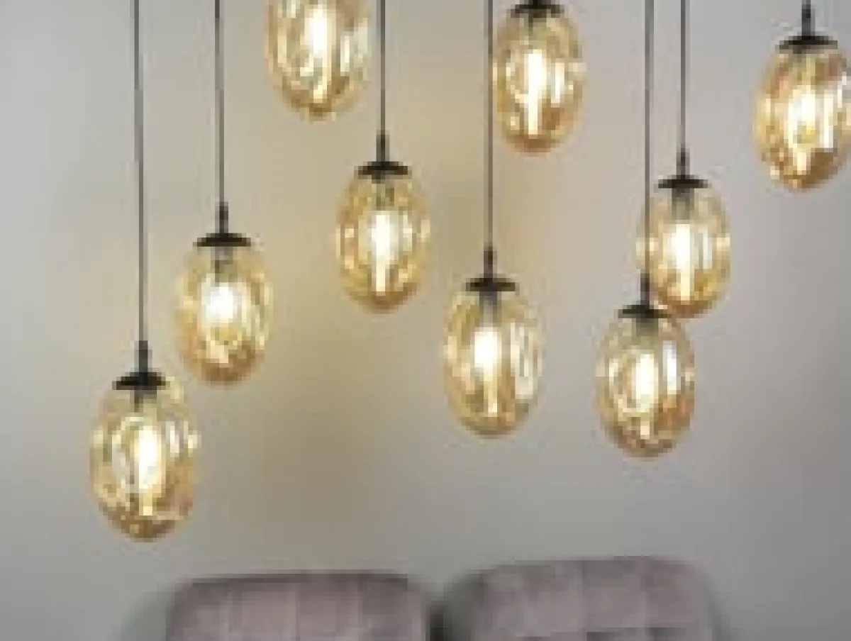 Kjøkkenbelysning Tak|Takpendler>Emibig Astral takpendel 9-lys - Svart/Røykfarget Svart / Røyk