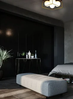 Kjøkkenbelysning Tak|Taklamper / Takplafonder>Aneta Lighting Astro taklampe 36x36 cm - Svart/opal/gullfarget Svart / Opal