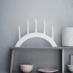 Adventsstaker>Marksløjd Atle adventsstake 5 Hvit