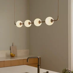 Kjøkkenbelysning Tak|Takpendler>Umage Audrey linear takpendel Messing/opal