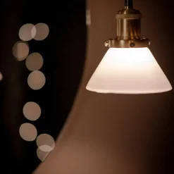 Vinduslamper|Kjøkkenbelysning Tak>Pr home of Scandinavia Ab August Takpendel 15 - Messing/Hvit Messing / Opal