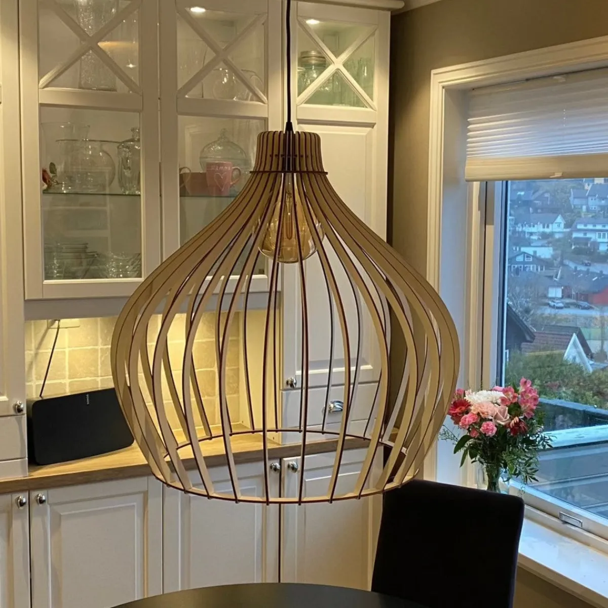 Kjøkkenbelysning Tak|Takpendler>Temar Aurora spile takpendel 58 cm - Natur