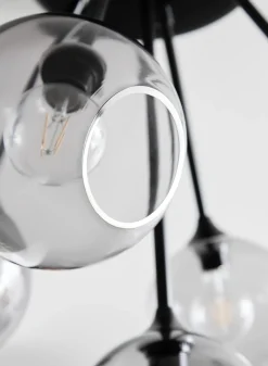 Kjøkkenbelysning Tak|Takpendler>Design by Us Ballroom Molecule taklampe - svart base/sotet glass Svart / Sotet