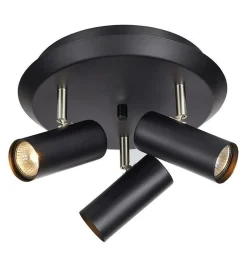 Kjøkkenbelysning Tak|Spotter & Skinner>Marksløjd Barcelona taklampe 3 spotter - Svart