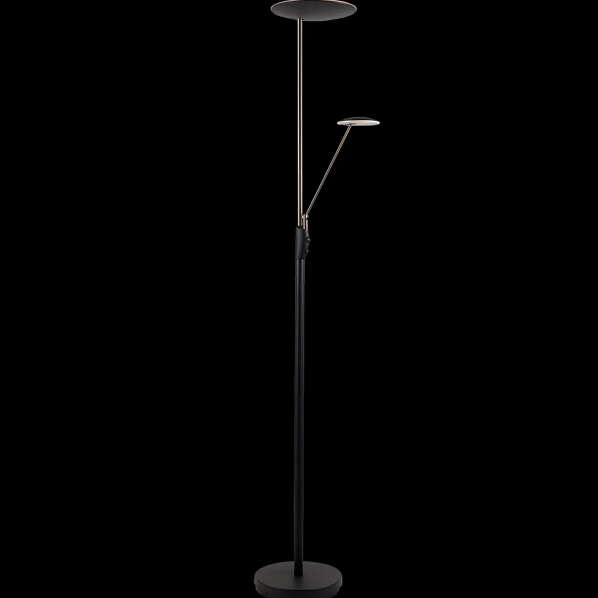 Leselamper Gulv>Ms - belysning Bergamo gulvlampe m/lesearm 28+5W 183 cm 3000 Kelvin - Dimbar
