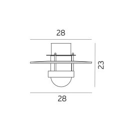 Lightup-Pris|Utelamper Til Kystområder>Norlys Bergen taklampe - Galvanisert stål
