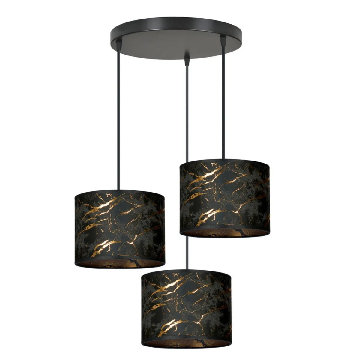 Kjøkkenbelysning Tak|Takpendler>Emibig Broddi rondell takpendel 3 skjermer - Svart