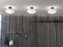 Kjøkkenbelysning Tak|Baderomsbelysning Tak>Belid Bullo taklampe XL 38 cm IP21 - Messing/Opal glass Messing / Opal