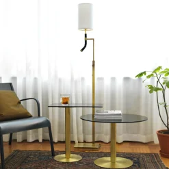 Leselamper Gulv>Örsjö Butler gulvlampe - Rå Messing