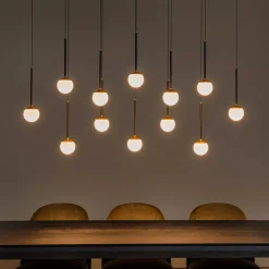 Kjøkkenbelysning Tak|Takpendler>Lucide Calina takpendel 12 x 7,7W 2560 Kelvin - Dimbar Svart / Hvit