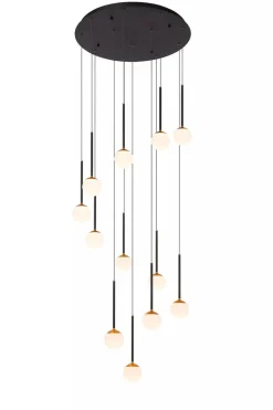 Kjøkkenbelysning Tak|Takpendler>Lucide Calina takpendel 12 x 7,7W 2560 Kelvin - Dimbar Svart / Hvit