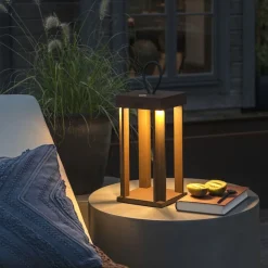 Lykter>Konstsmide Cannes lanterne bord/gulv IP54 oppladbar - farget Rust