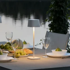 Bordlamper For Utendørsbruk|Bordlamper Ute>Konstsmide Capri bordlampe oppladbar utendørs IP54 - Hvit