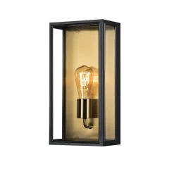 Lightup-Pris|Utelamper - Veggskjold / Plafond>Konstsmide Carpi vegglampe utendørs H40 cm IP44 - Svart/Messing Svart / Messing