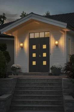 Lightup-Pris|Utelamper - Veggskjold / Plafond>Konstsmide Carpi vegglampe utendørs H30 cm IP44 - Messing