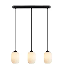 Kjøkkenbelysning Tak|Takpendler>Marksløjd Cava takpendel 3-lys - Svart/Opal hvit - Svart / Opal